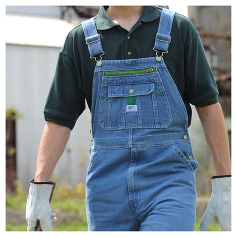 men wearing bib overalls.